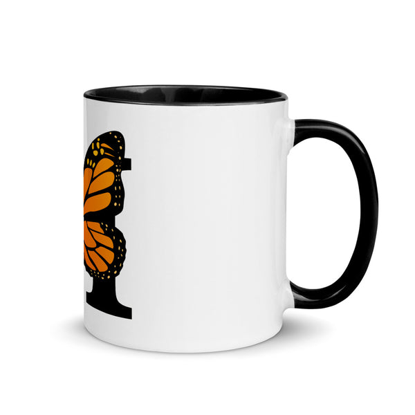 The 'M' Wing Monarch Mug With Black Color Inside